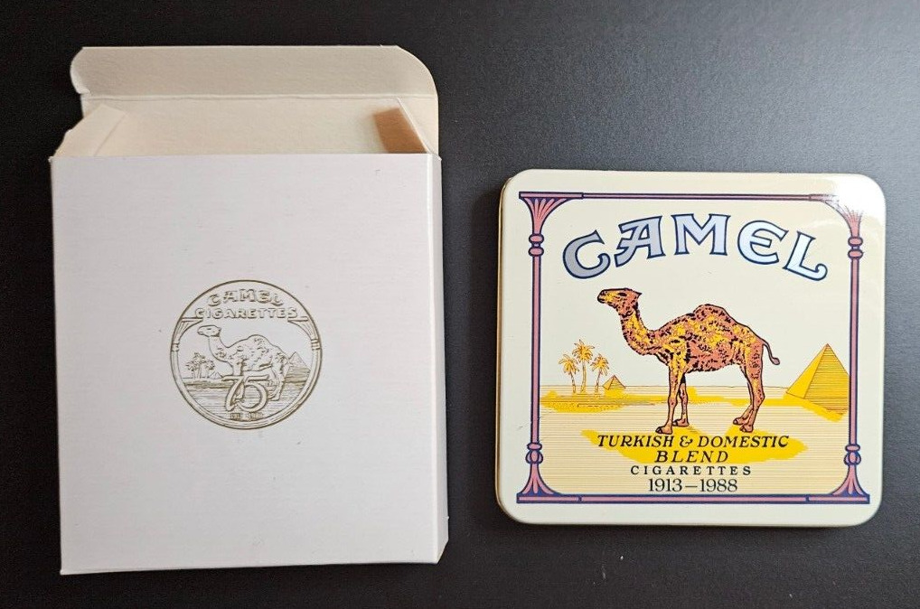Vintage RJR Camel Cig 75th Anniversary Employee 1913-1988 Collectors Metal Tin