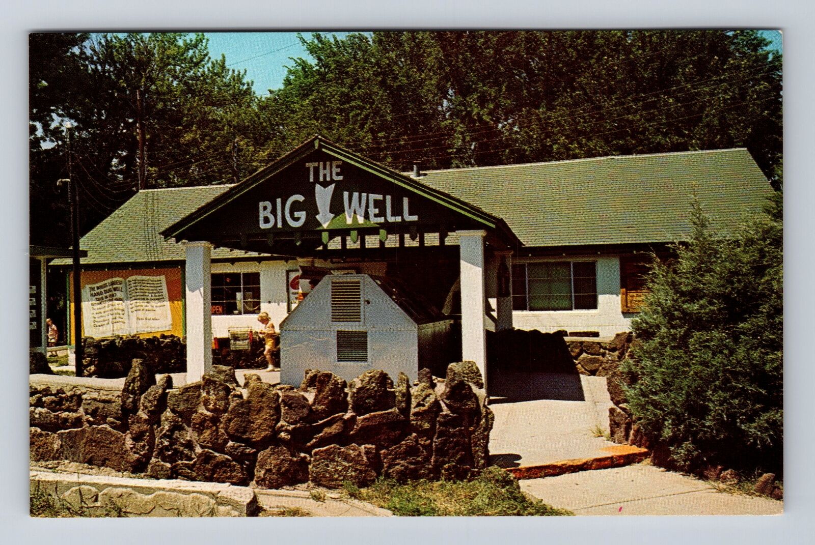 Greensburg KS-Kansas, The Big Well, Advertising, Vintage Souvenir Postcard