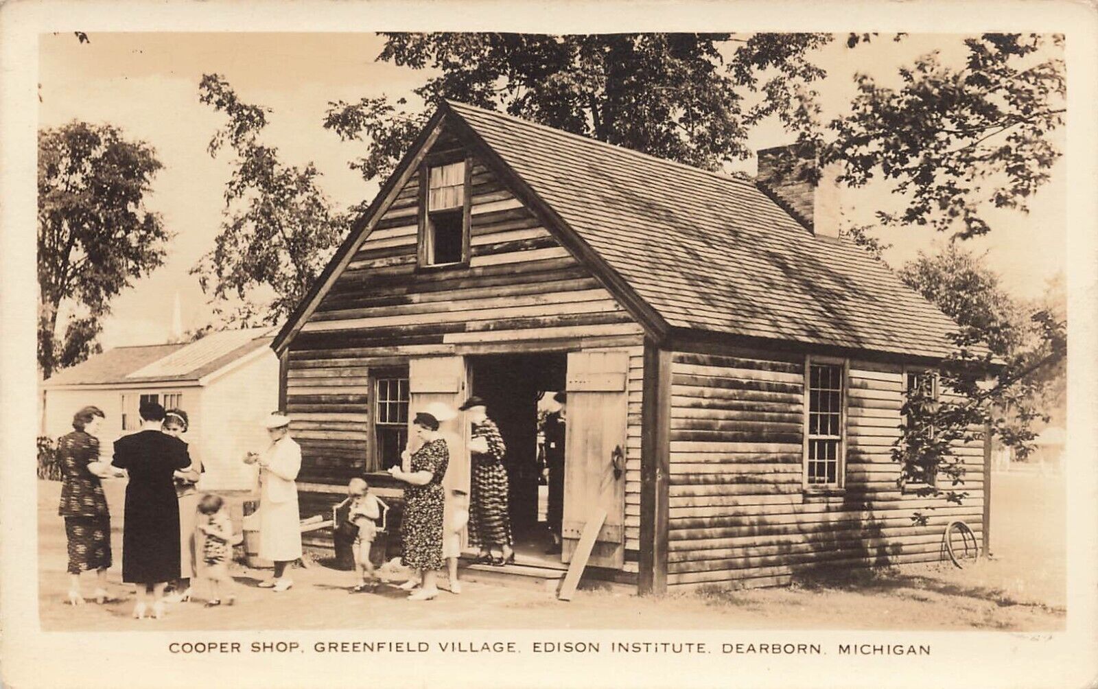 RPPC ~ Greenfield Village, Michigan~Ladies Visiting Copper Shop~Edison Institute