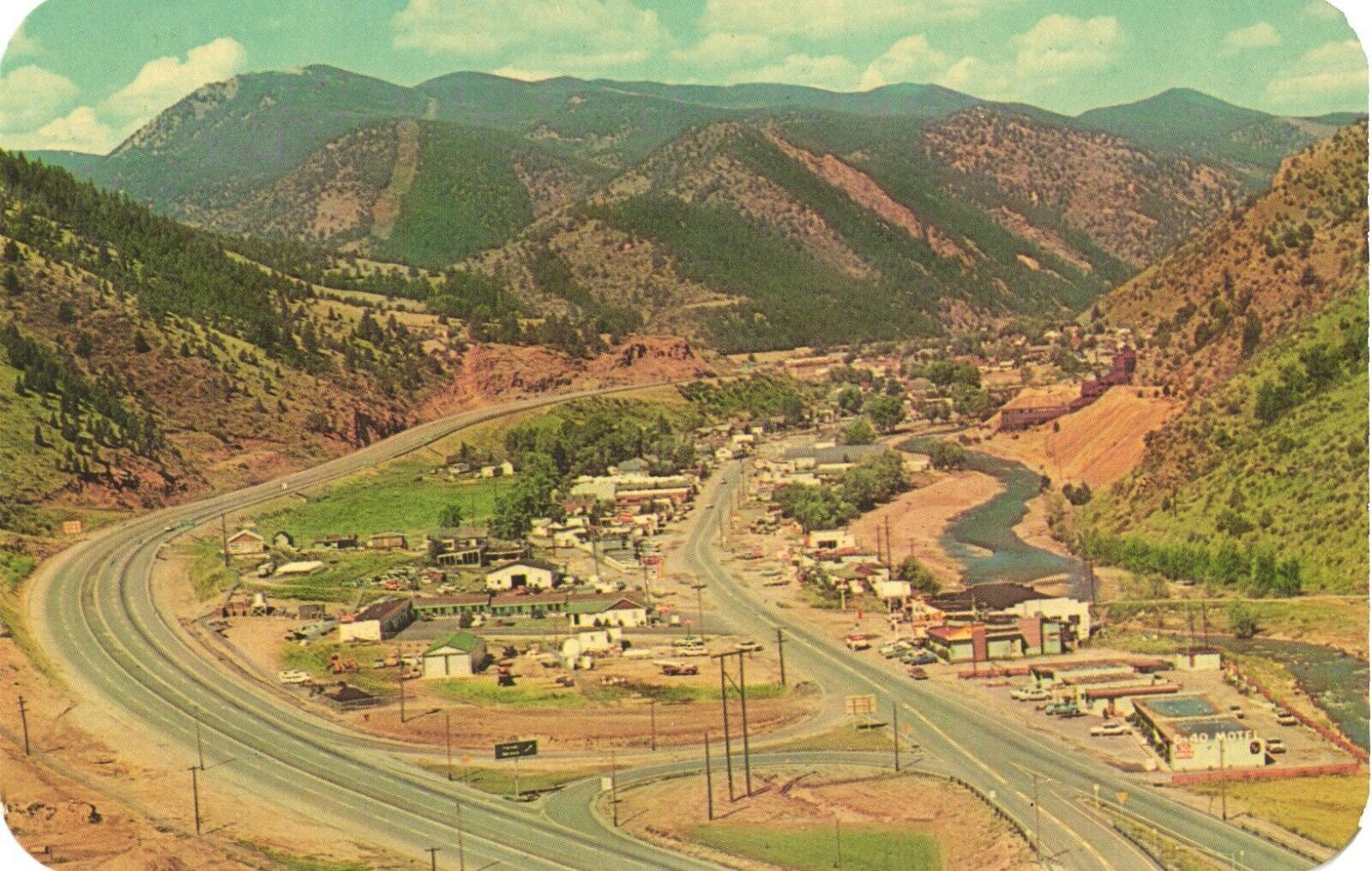 Idaho Springs On Highway U. S. 40 In Clear Creek Cañon, Colorado Postcard