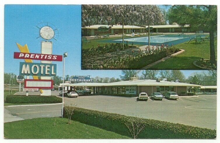 Natchez MS Prentiss Motel Postcard - Mississippi