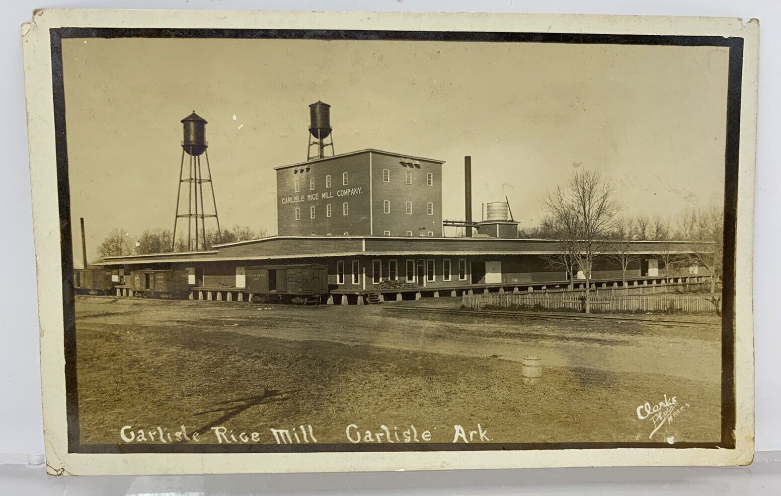 Antique Carlisle Arkansas Rice Mill RPPC Postcard