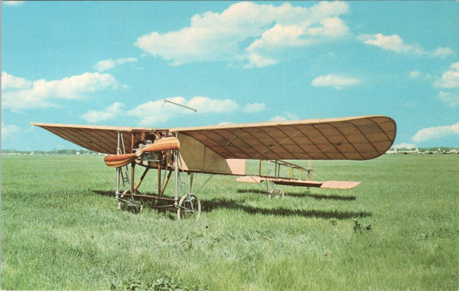 Postcard Bleriot Type XI Wright Patterson AFB, Unused Trainer Plane