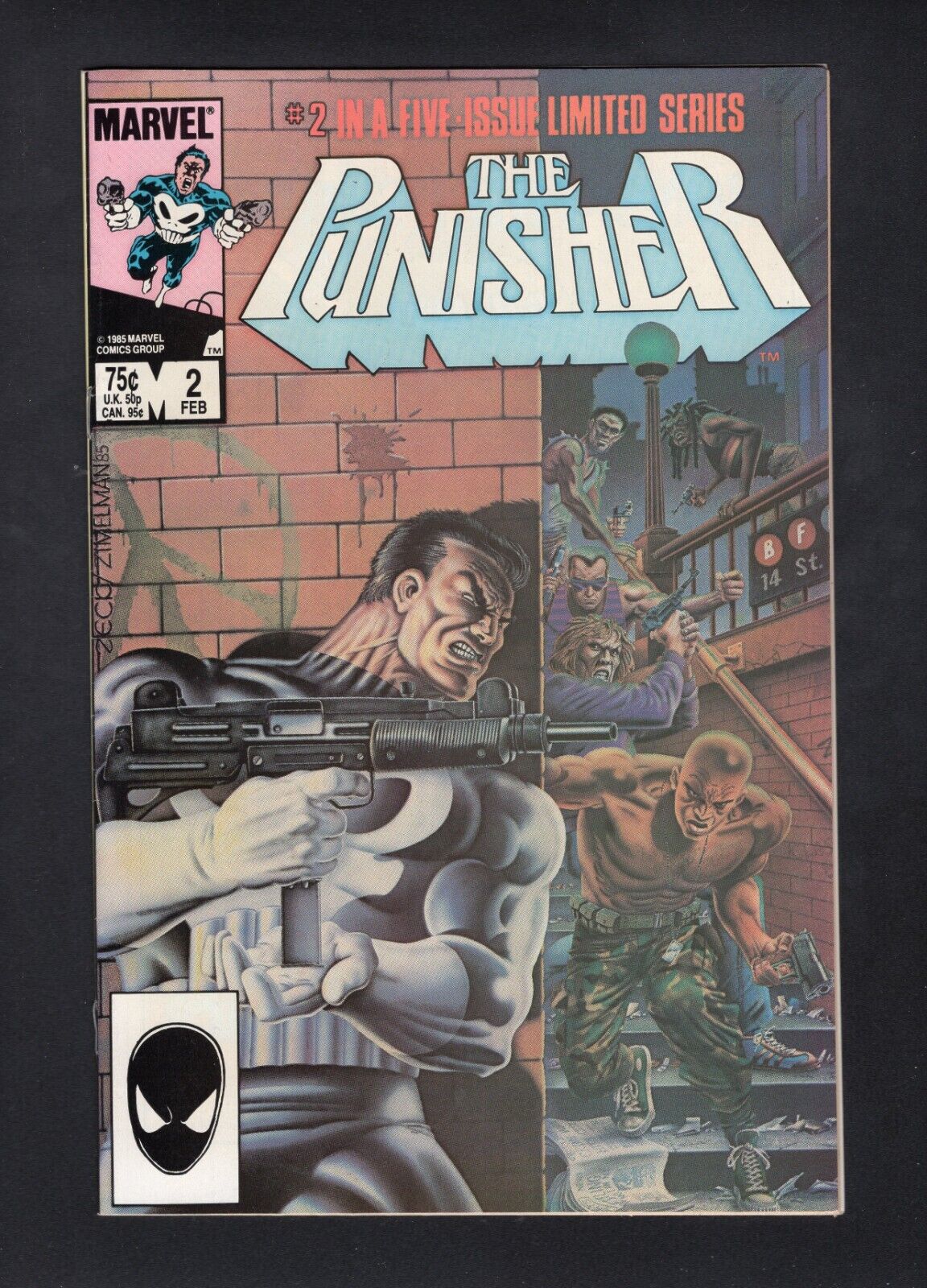 Punisher Limited Series #2 Vol. 1 Direct Marvel Comics \'86 VF/NM