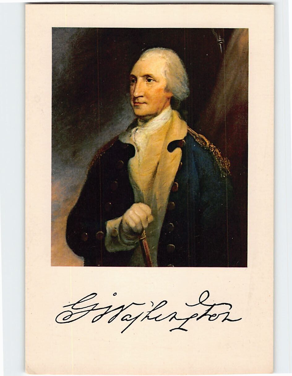 Postcard George Washington By R. E. Pine, Independence Nat\'l Historical Park, WA