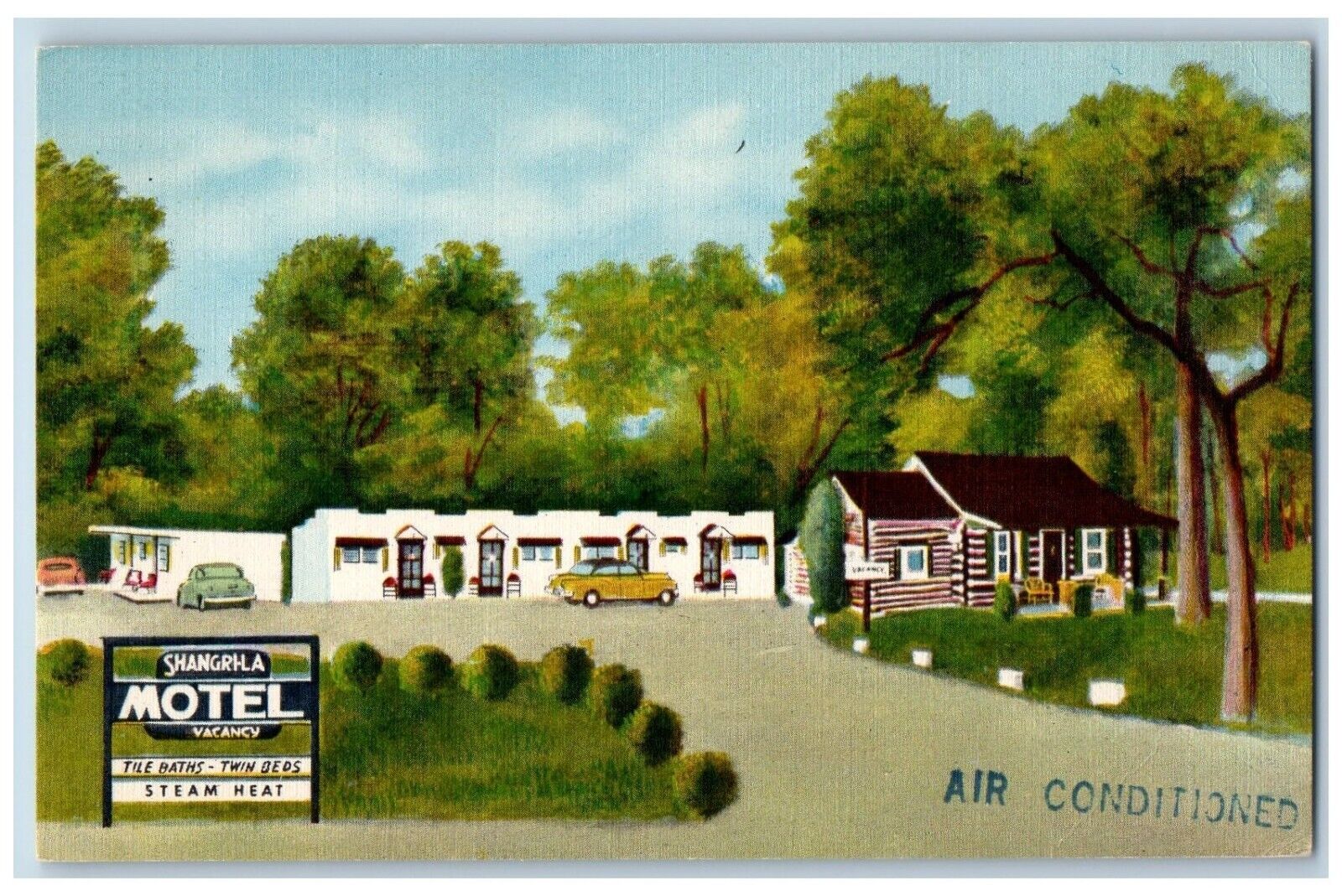 Thurmont Maryland Postcard Shangri-La Motel Exterior View c1940 Vintage Antique