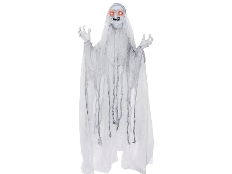 Spinning White Witch Prop Animated Halloween Prop Ghost Haunted House Sound Evil