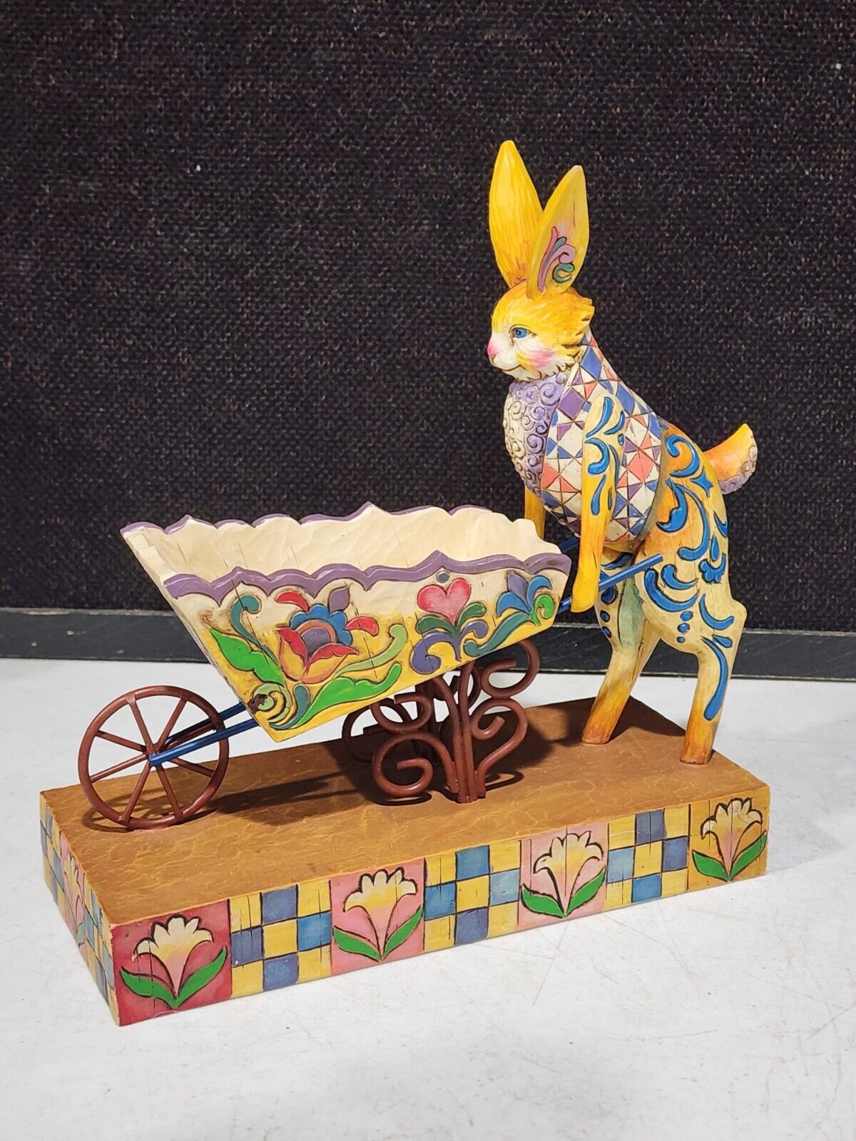 Jim Shore 2004 A Bunny\'s Work Is Never Done Easter Bunny Wheelbarrow #4001849
