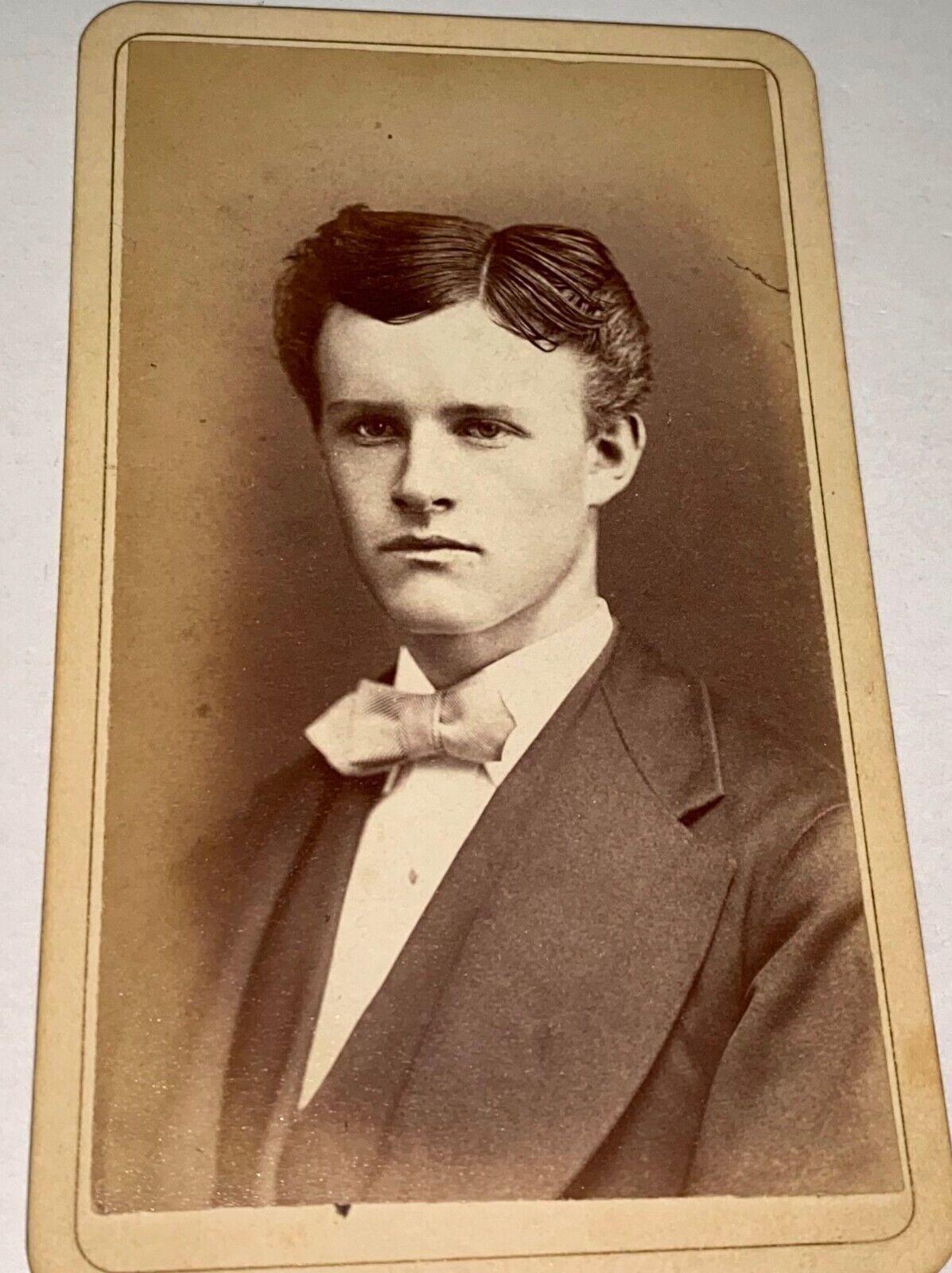 Rare Antique Victorian ID\'d Man Augusts Fillebrown Portland, Maine CDV Photo US