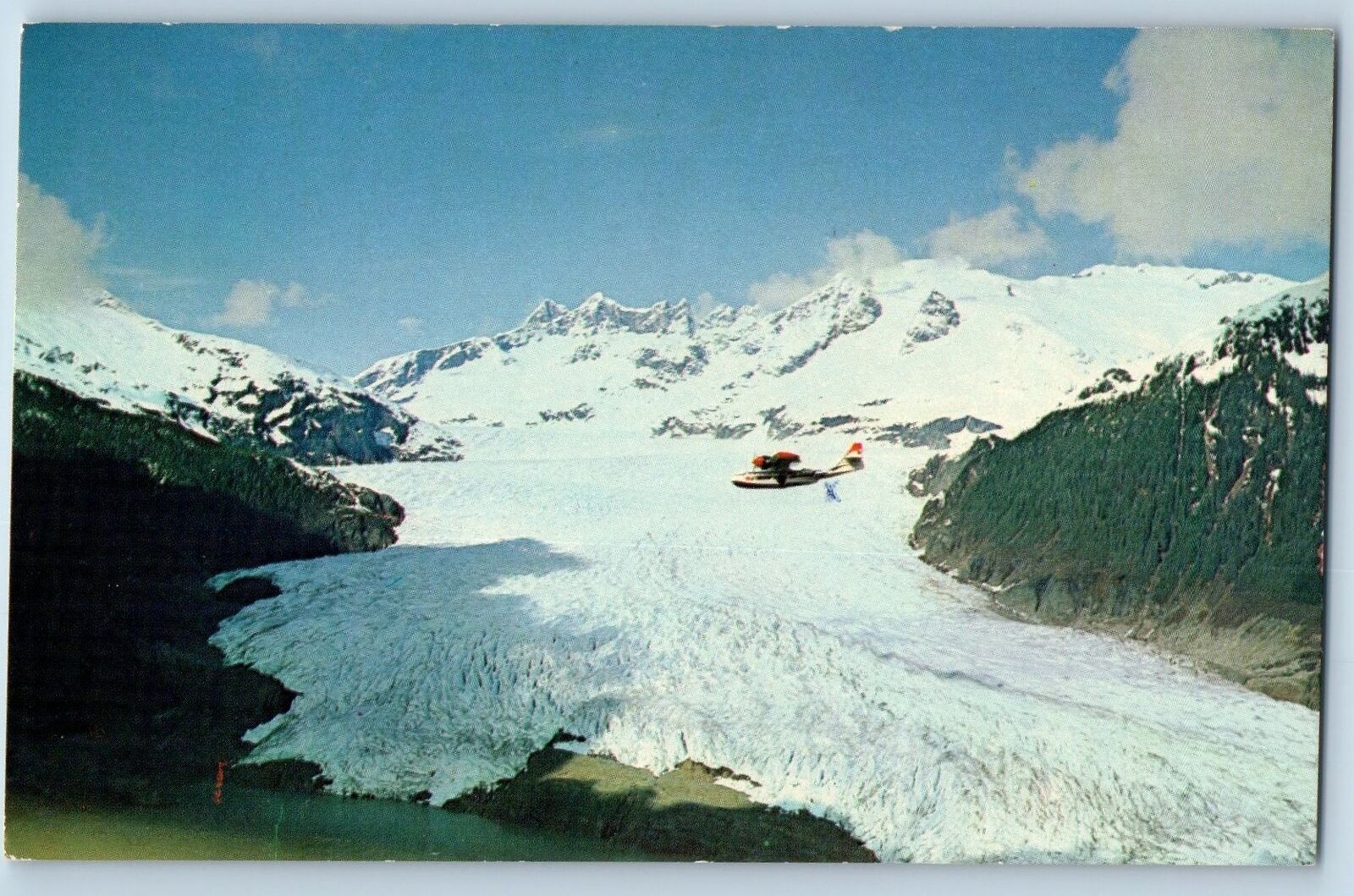 Juneau Alaska AK Postcard The Colorful 49th State Mendenhall Glacier c1960's