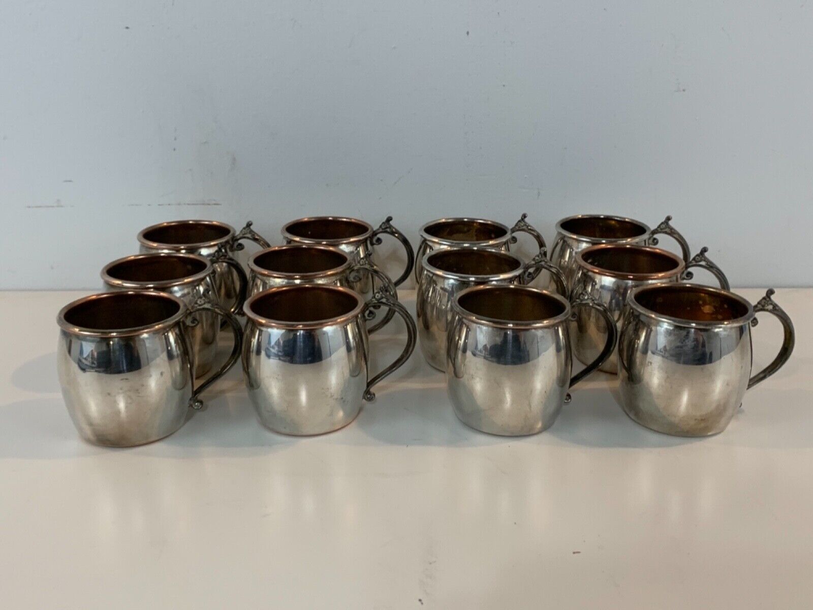 Vintage F.B. Rogers Silverplate Set of 12 Punch Cups
