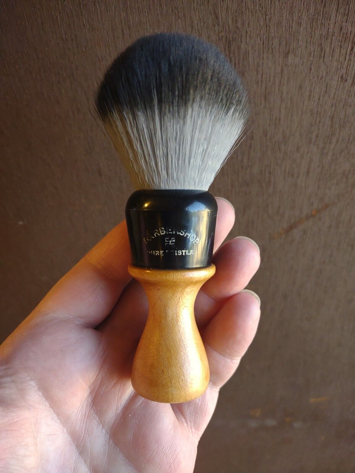 Vintage Barbershop Shave Brush New 26mm Maggard Razors Timber wolf Knot