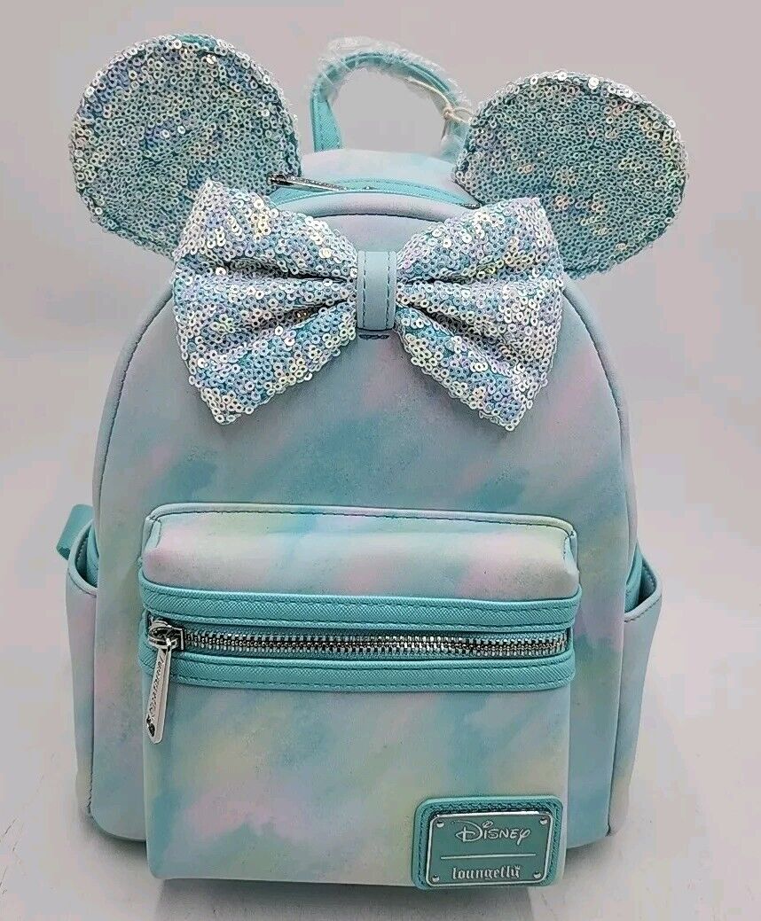 NEW Loungefly Disney Minnie Mouse Seafoam Cosplay Mini Backpack