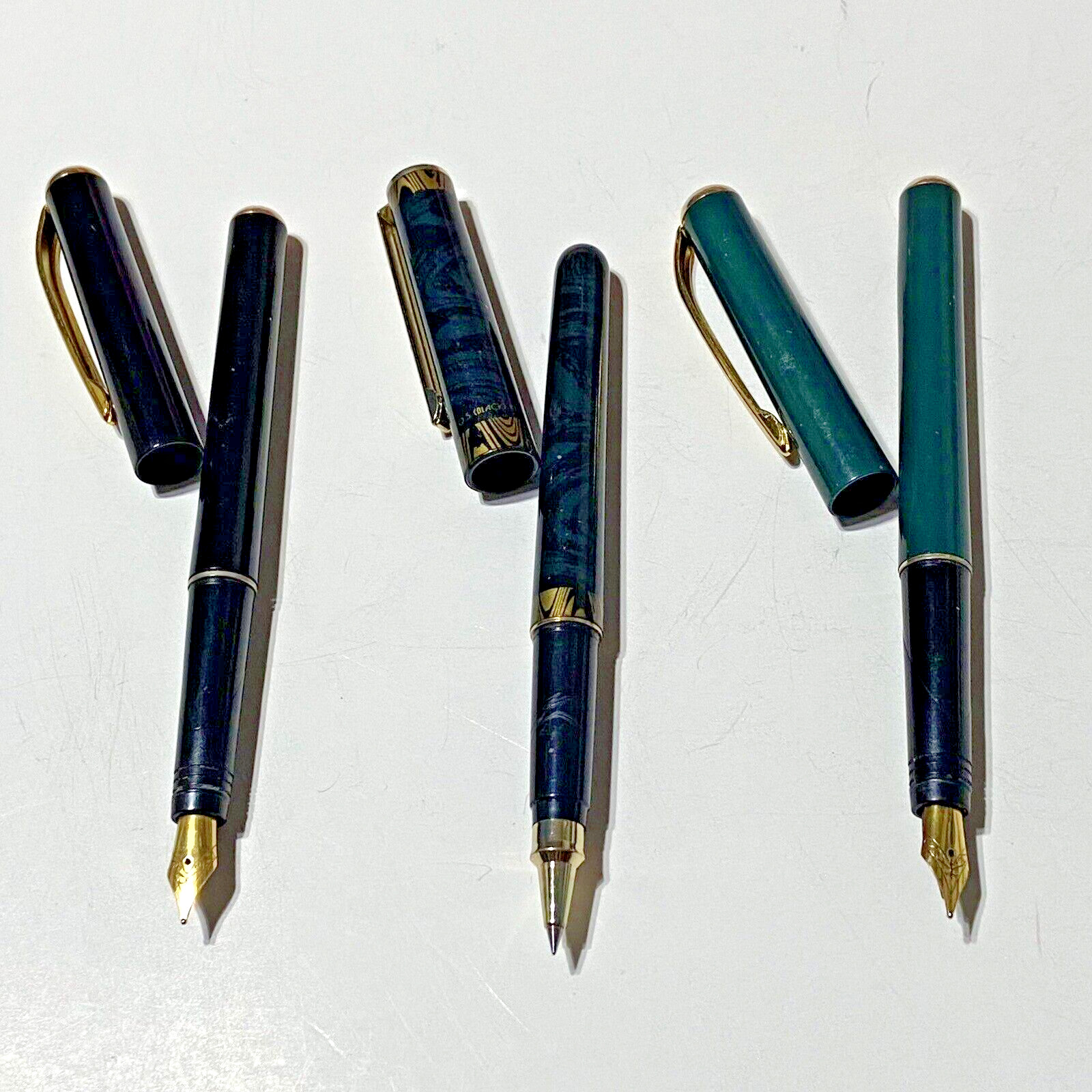 3 VTG Pens: 1 MICRO CERAMIC Ballpoint and 2 Unbranded Fountain Pens /Refillable