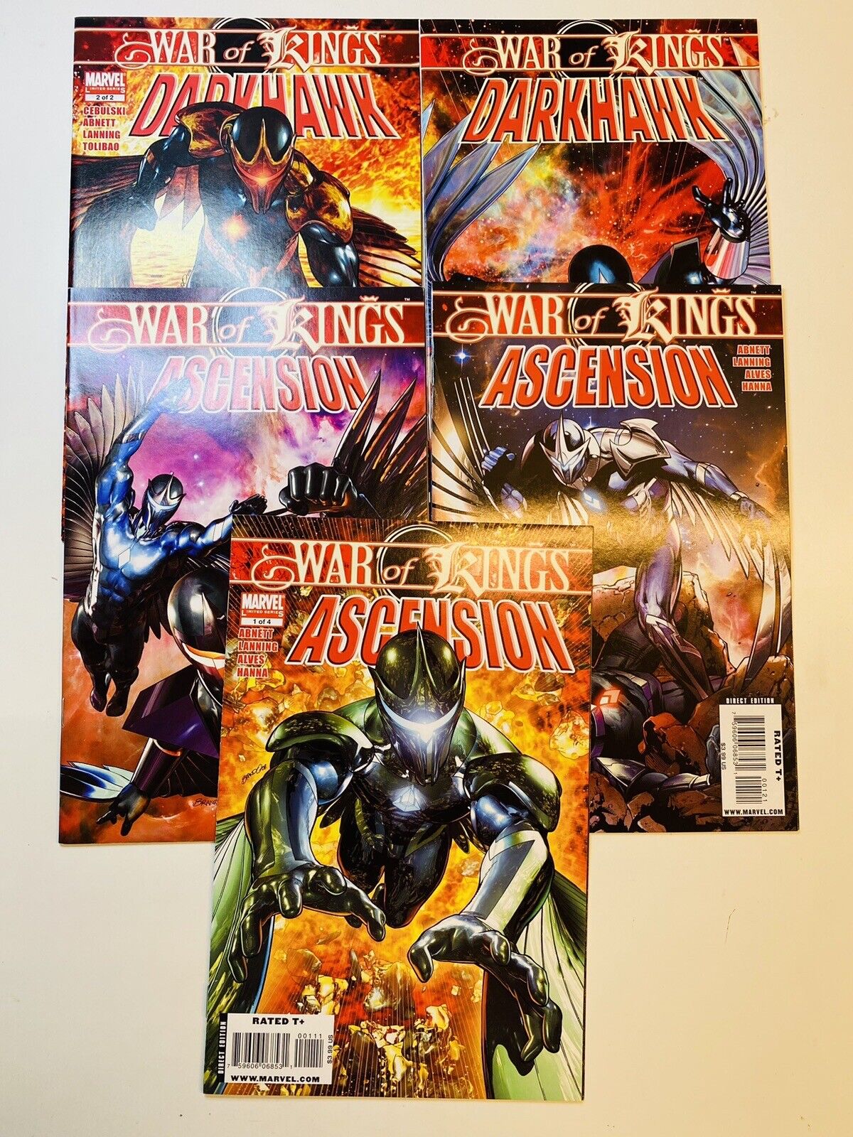 War of Kings Darkhawk #1-2 & Ascension #1 & 2 + #1 Variant Marvel 2009 NM Lot