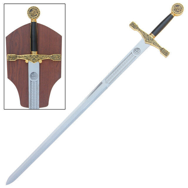 KING ARTHUR LEGEND OF THE SWORD EXCALIBUR STAINLESS STEEL - EDITION NEW GOLDEN
