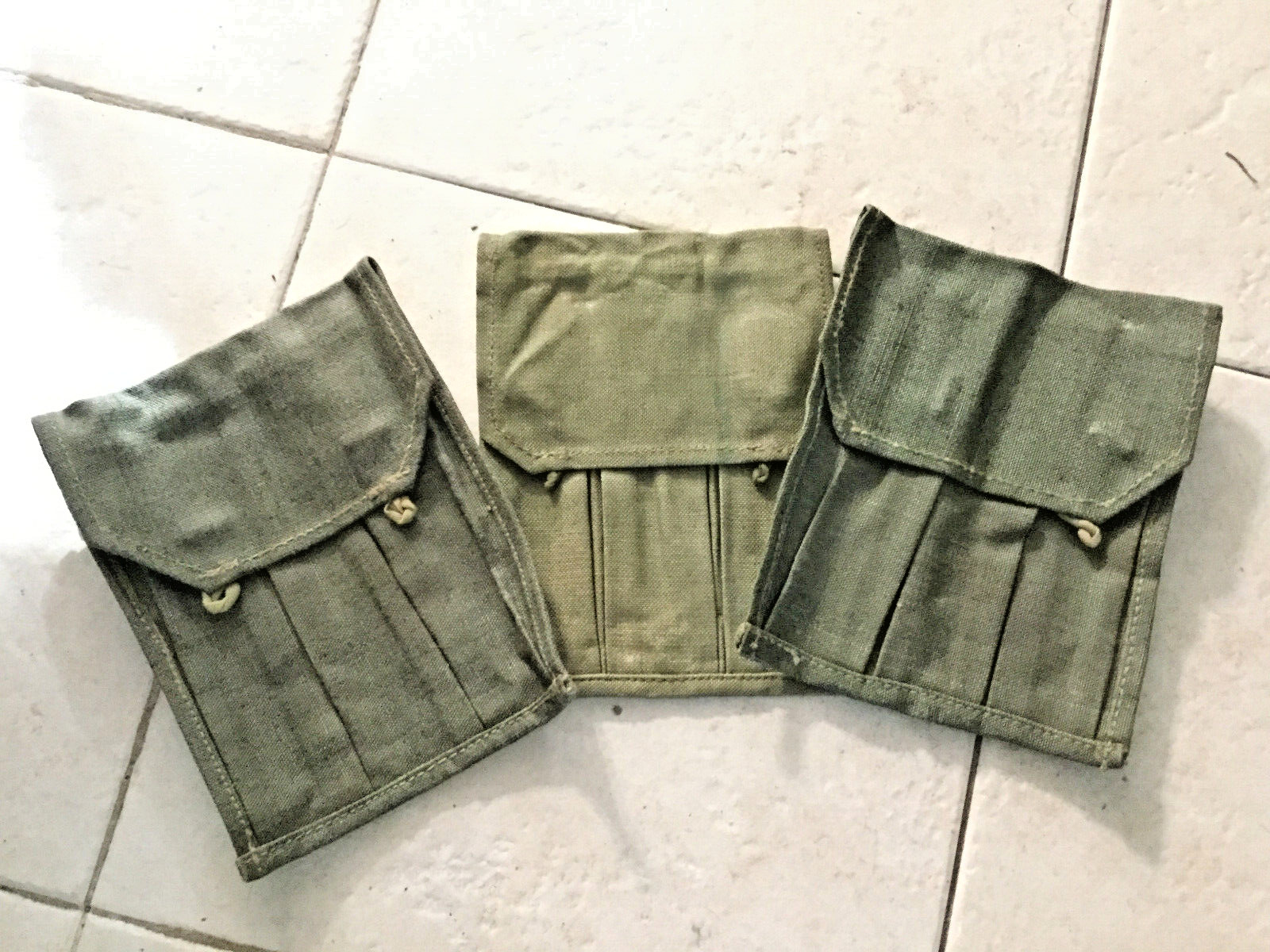 PPS43 PPSh-41 3-Cell Mag Pouch canvas belt loops Polish Poland SURPLUS