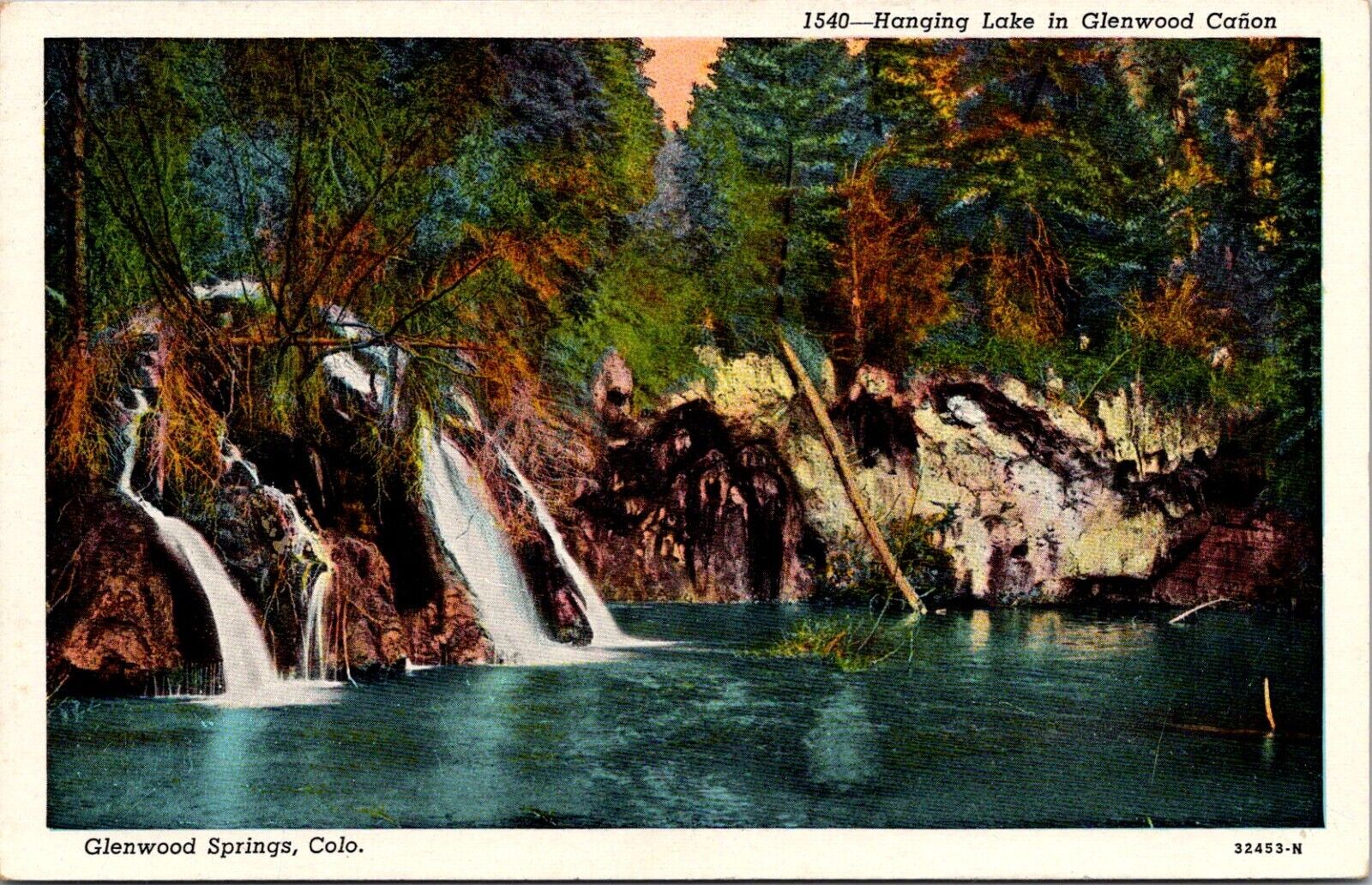 Hanging Lake In Glenwood Canyon-Glenwood Springs, Colorado-Vintage Postcard