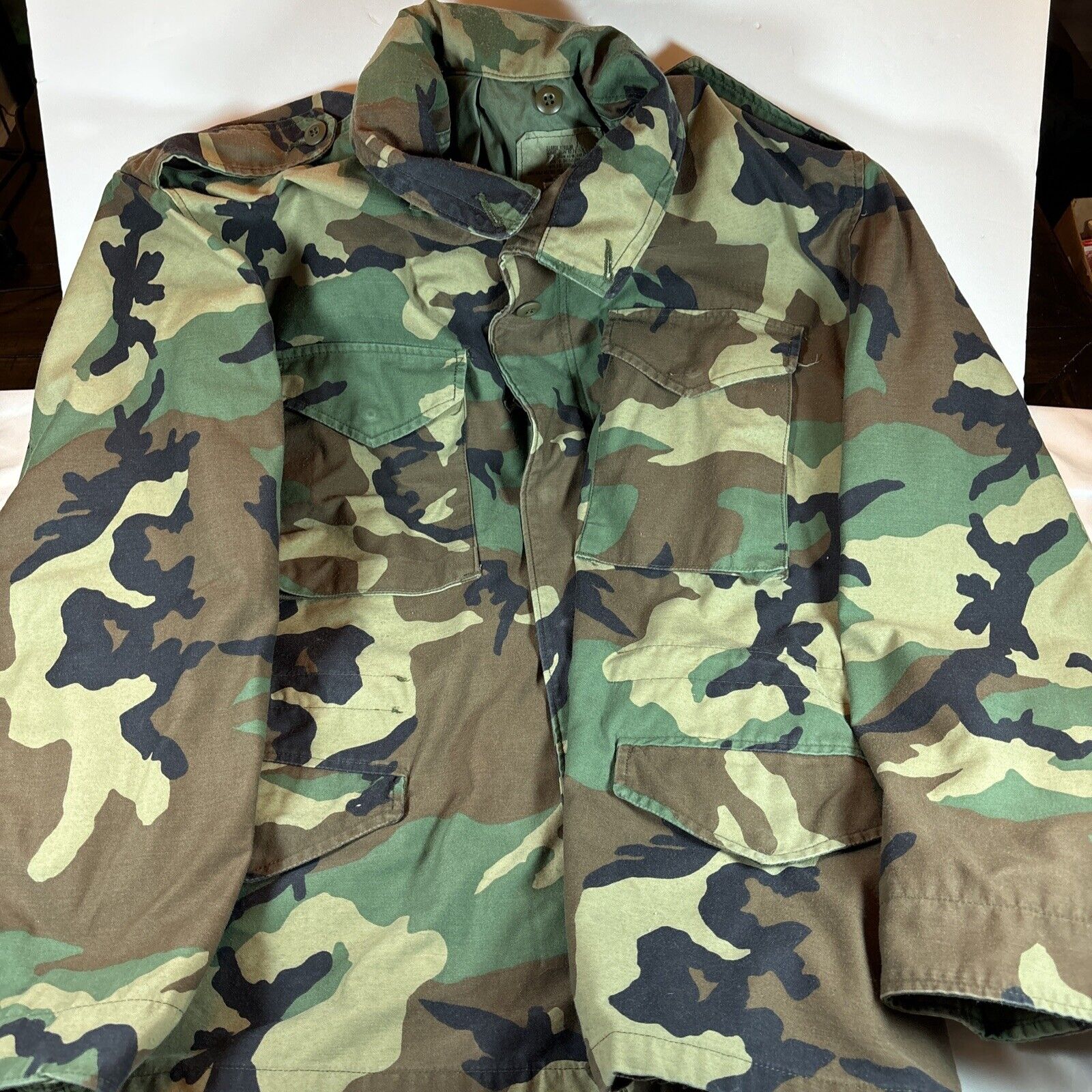 US ARMY Field Coat Woodland Camo Jacket NATO sp0100-99-d-0303 X-Large/Regular