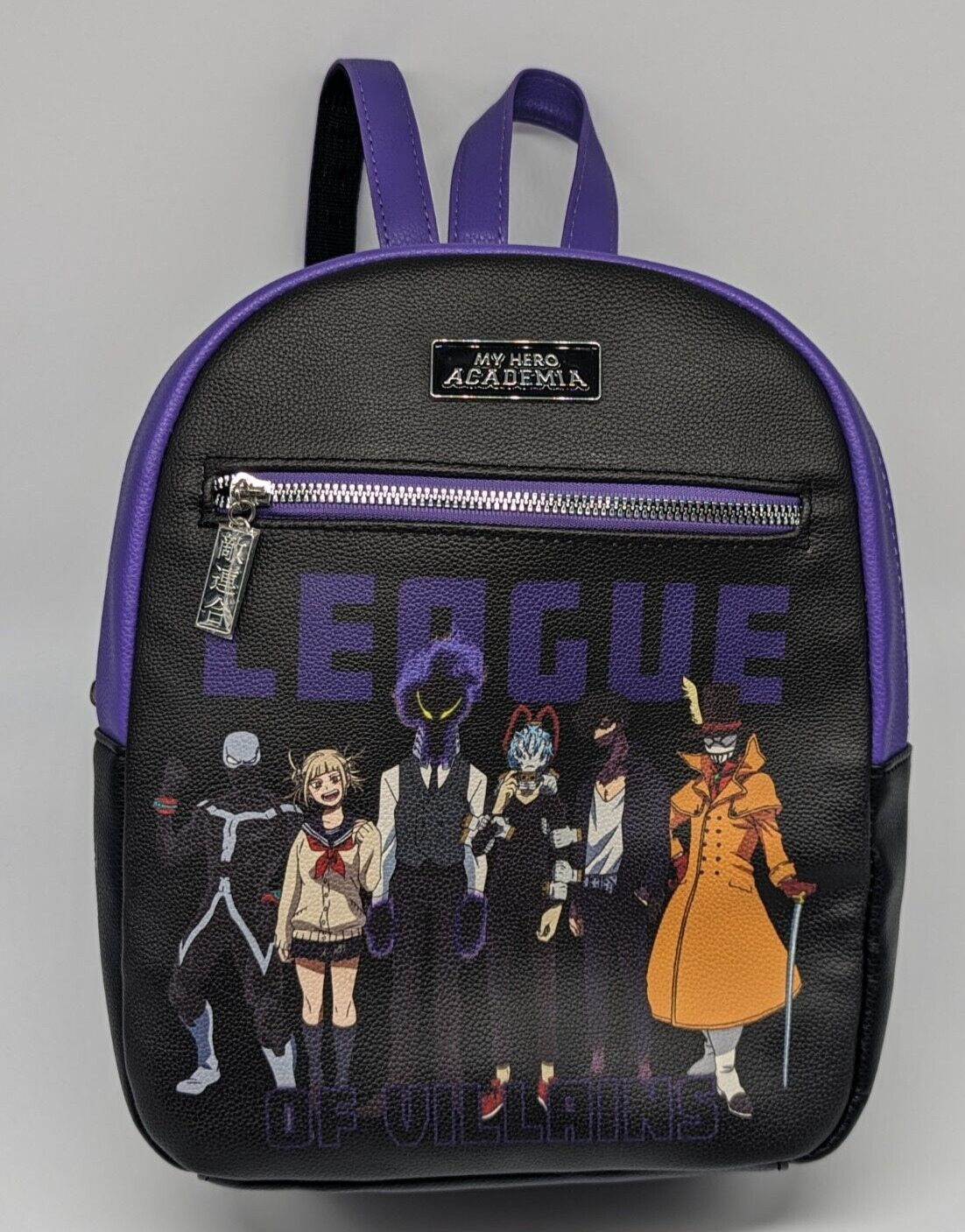 Bioworld My Hero Academia League of Villains Gallery Mini Backpack Purple Black