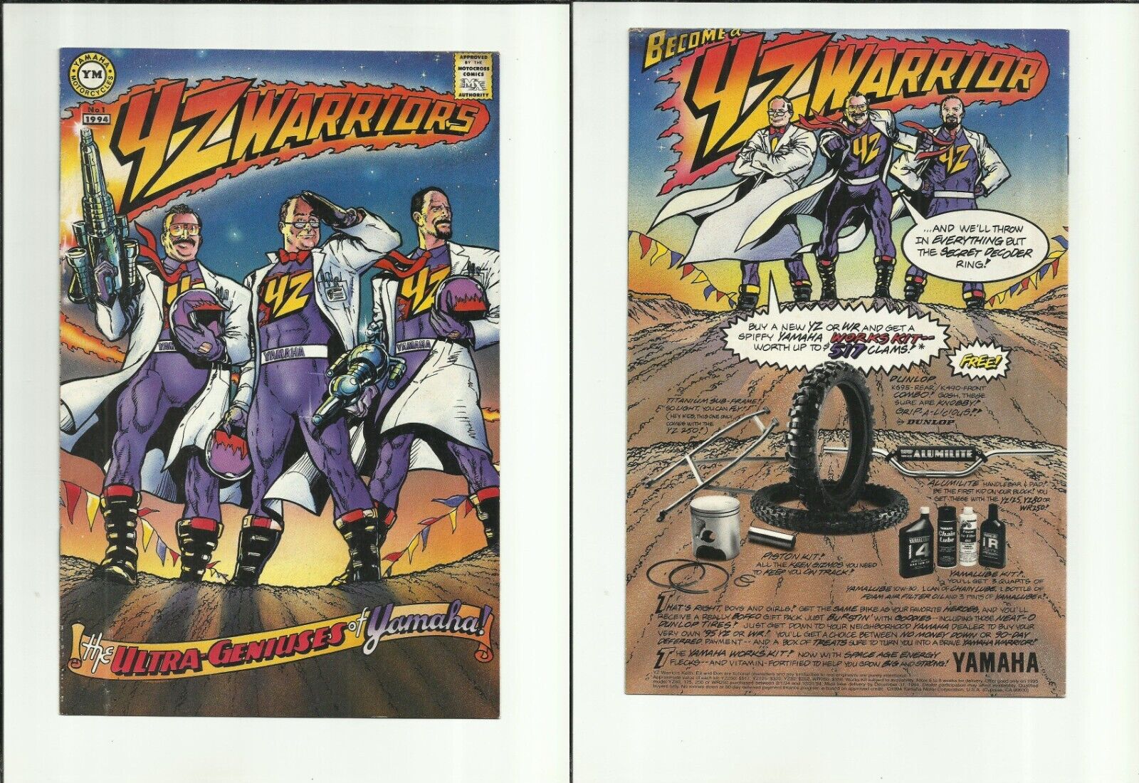 YZ Warriors #1 1994 Promo Yamaha motorcycle VG/F