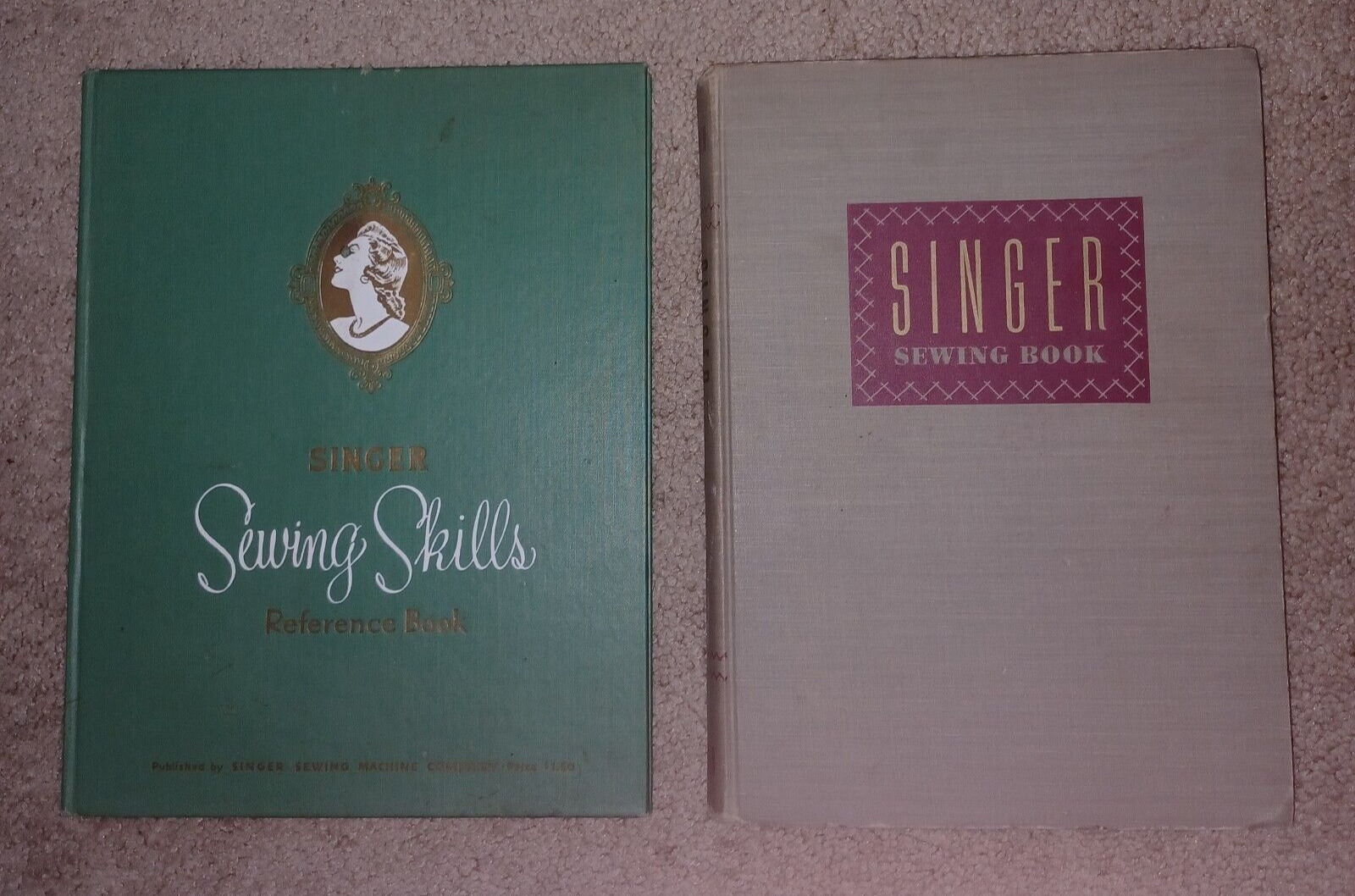 Vintage Singer Sewing Skills Reference Book (1954) & Singer Sewing Book (1949)