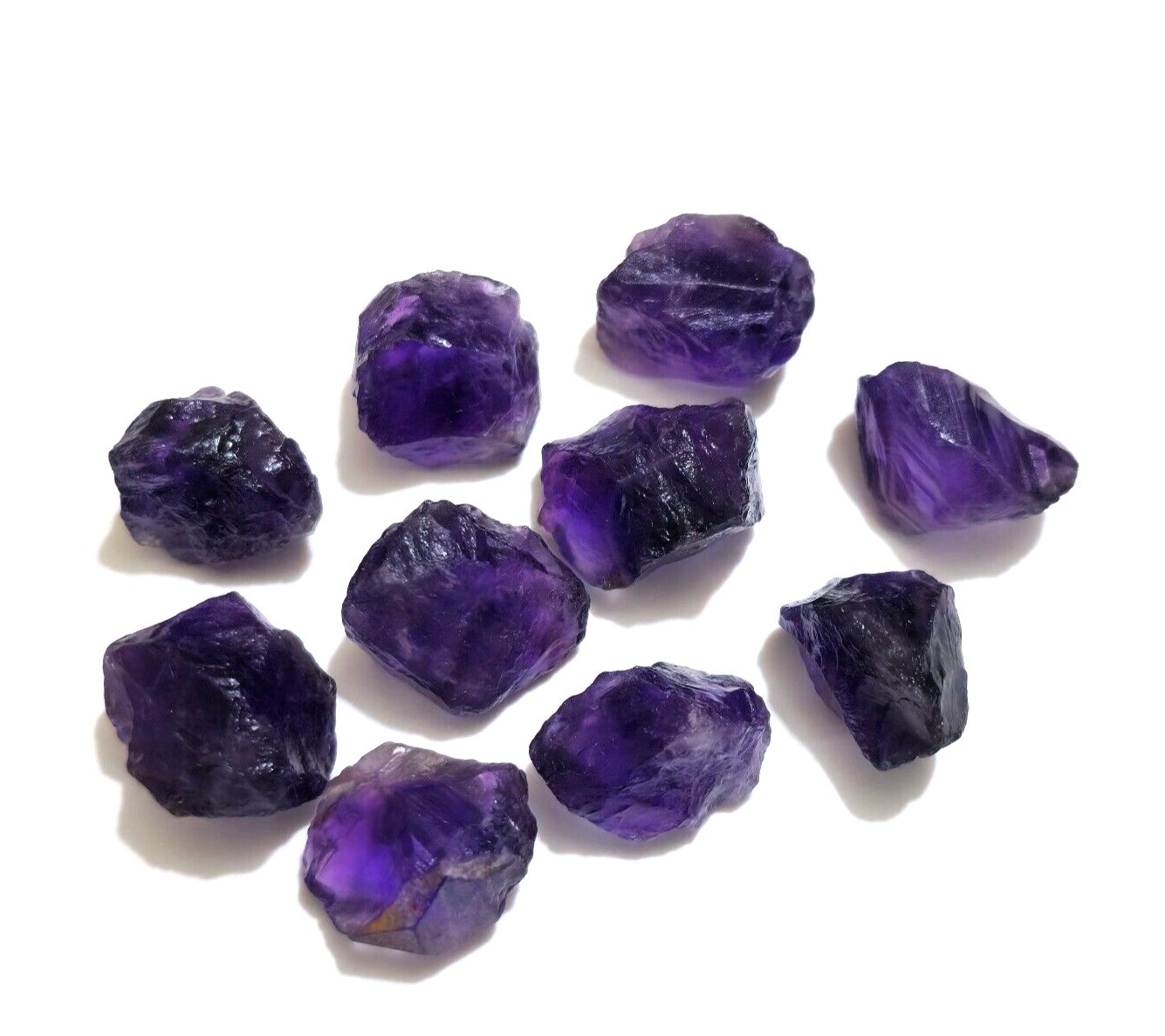 Ultimate African Purple Amethyst Raw 10 Pcs Lot 16-19 MM Amethyst Rough Jewelry