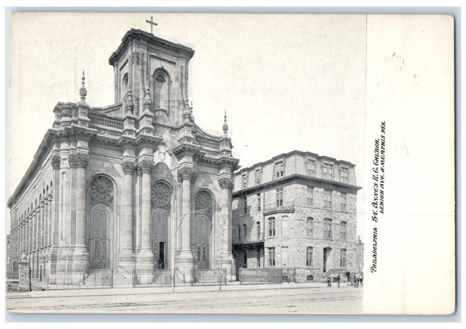 c1905 Philadelphia St. Anne\'s RC Church Lehigh Avenue & Memphis Sts. PA Postcard
