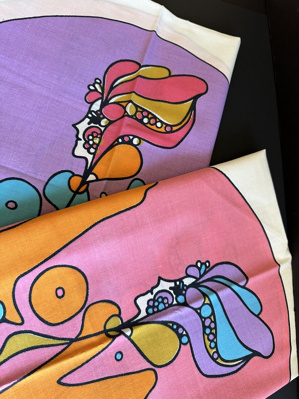 Peter Max LOVE Pillowcases Pair Pop Art Psychedelic 60’s-70’s Groovy Rare