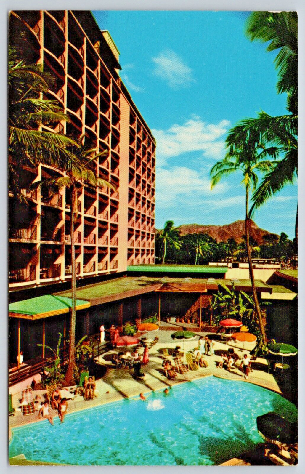 Postcard Waikiki Biltmore Pool Terrace Honolulu Hawaii Unposted