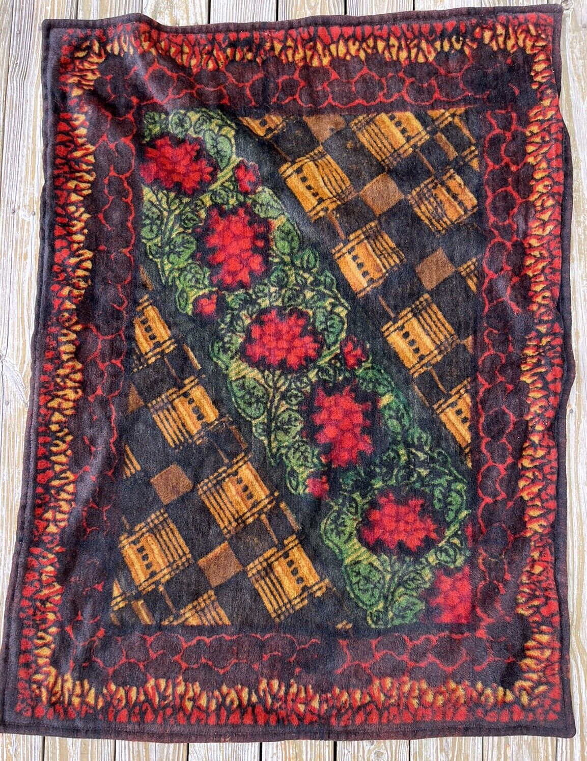 Vintage Chase Carriage Sleigh Buggy Lap Blanket Horse 58x43