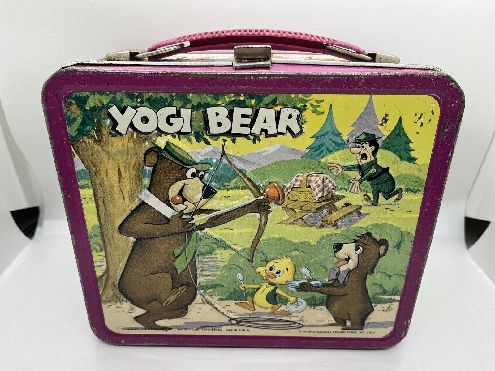Vintage 1974 Yogi Bear & Friends Metal Lunchbox 