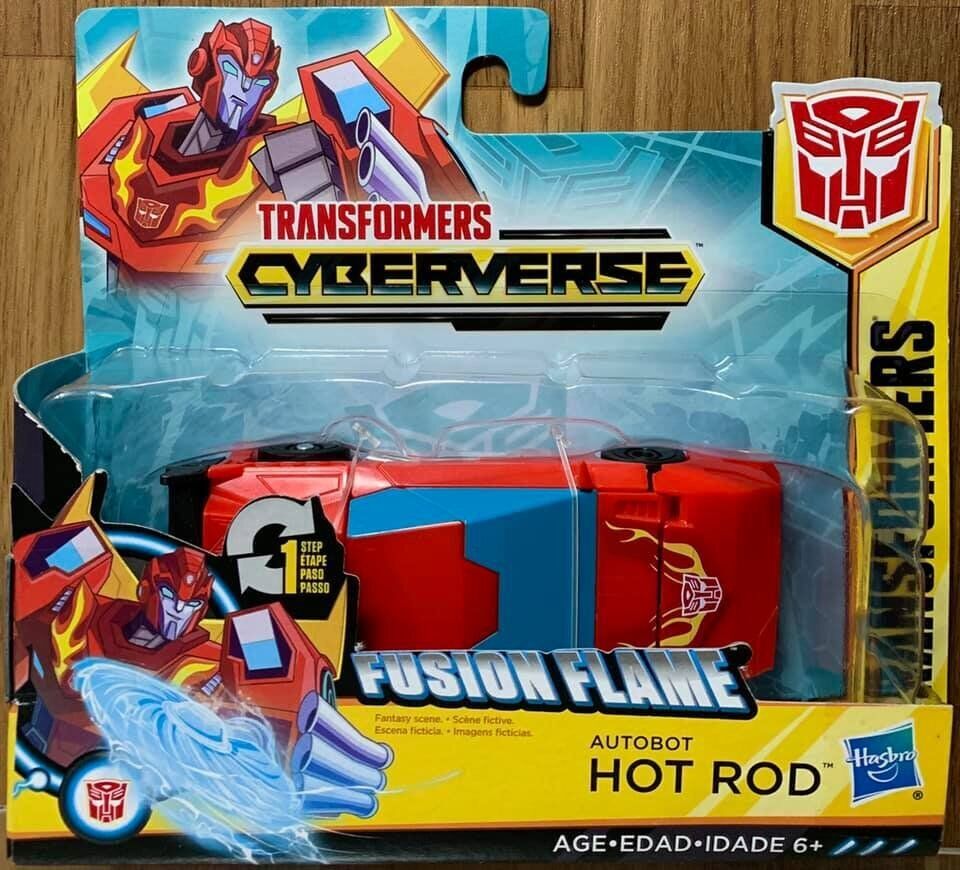 Hasbro Transformers Cyberverse Energon Axe Attack 1 Step Hot Rod in stock