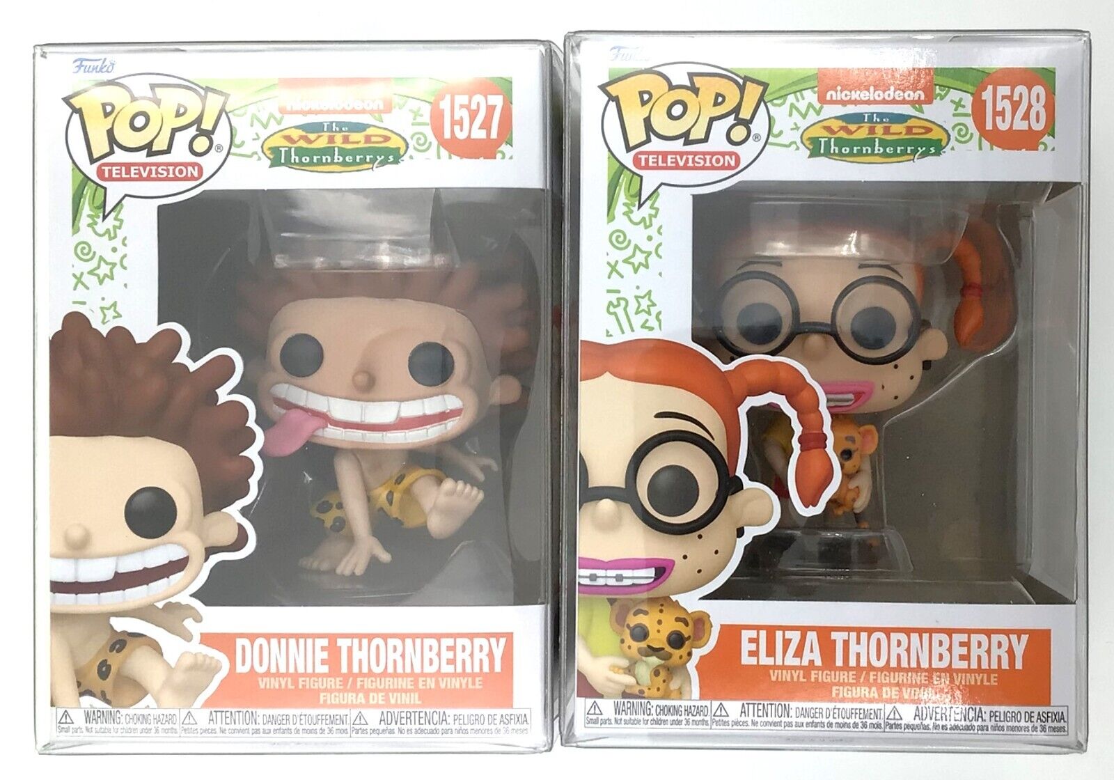 Funko Pop Rocket Power Donnie & Eliza Thornberry Set of 2 with Protectors