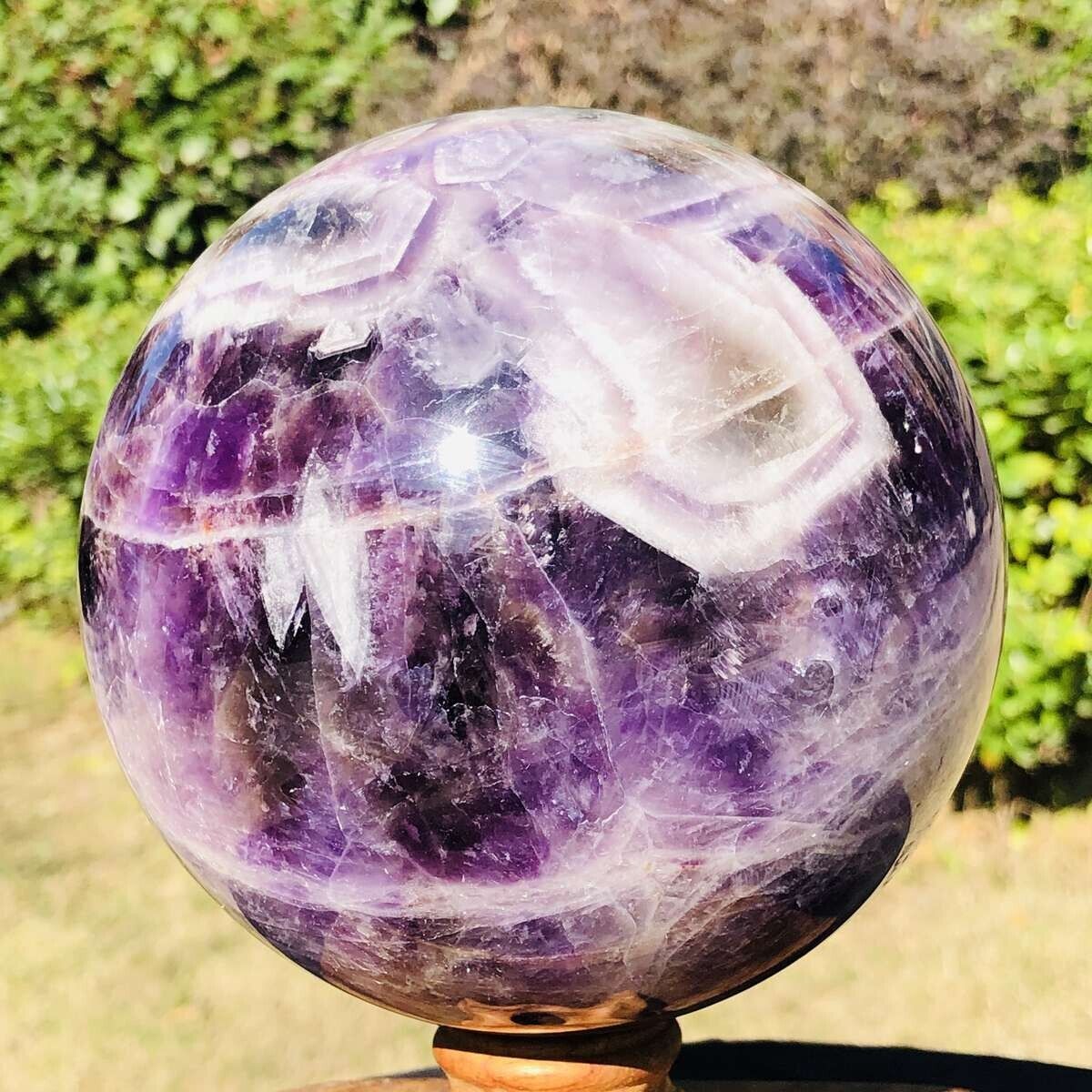 2530G HUGE Natural Dream Amethyst Ball Sphere Crystal quartz Ball Healing 551