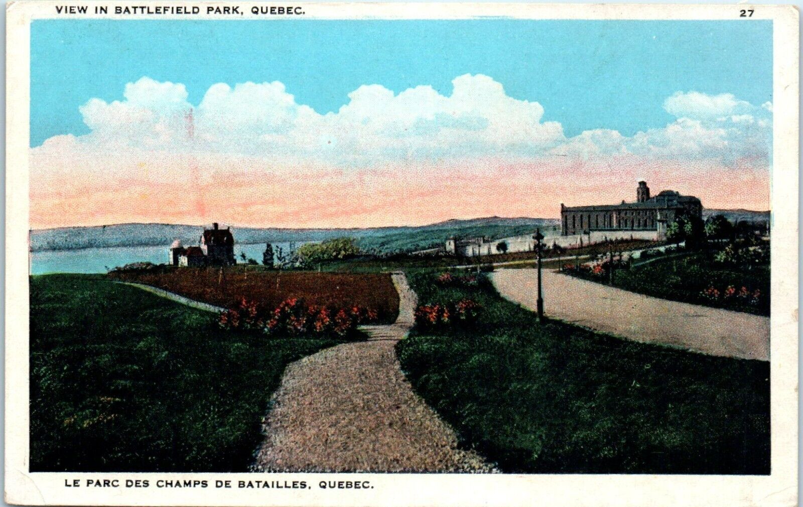 View of Battlefield Park, Quebec, Canada Postcard