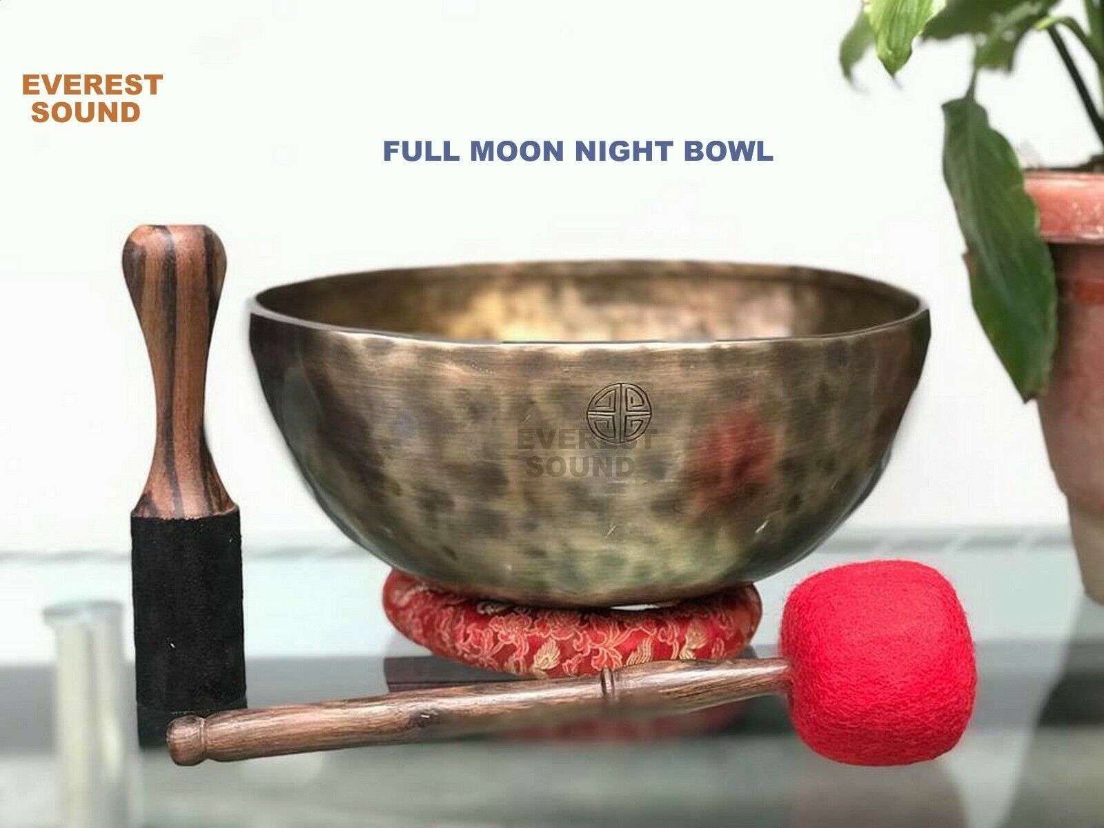 12 Inches Large Full Moon Bowl-Handmade Full Moon Bowl-Tibetan Deep Sound Bowl