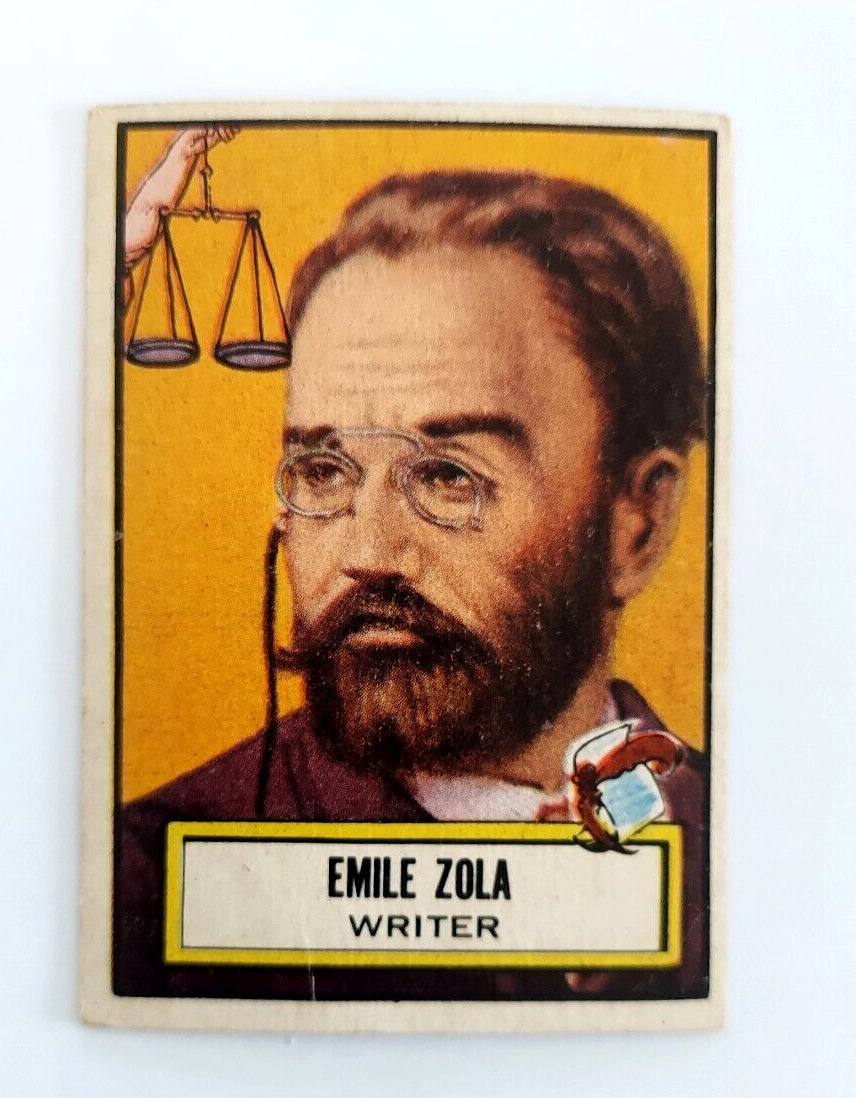 Emile Zola 1952 Topps Look n See #121 Writer Vintage