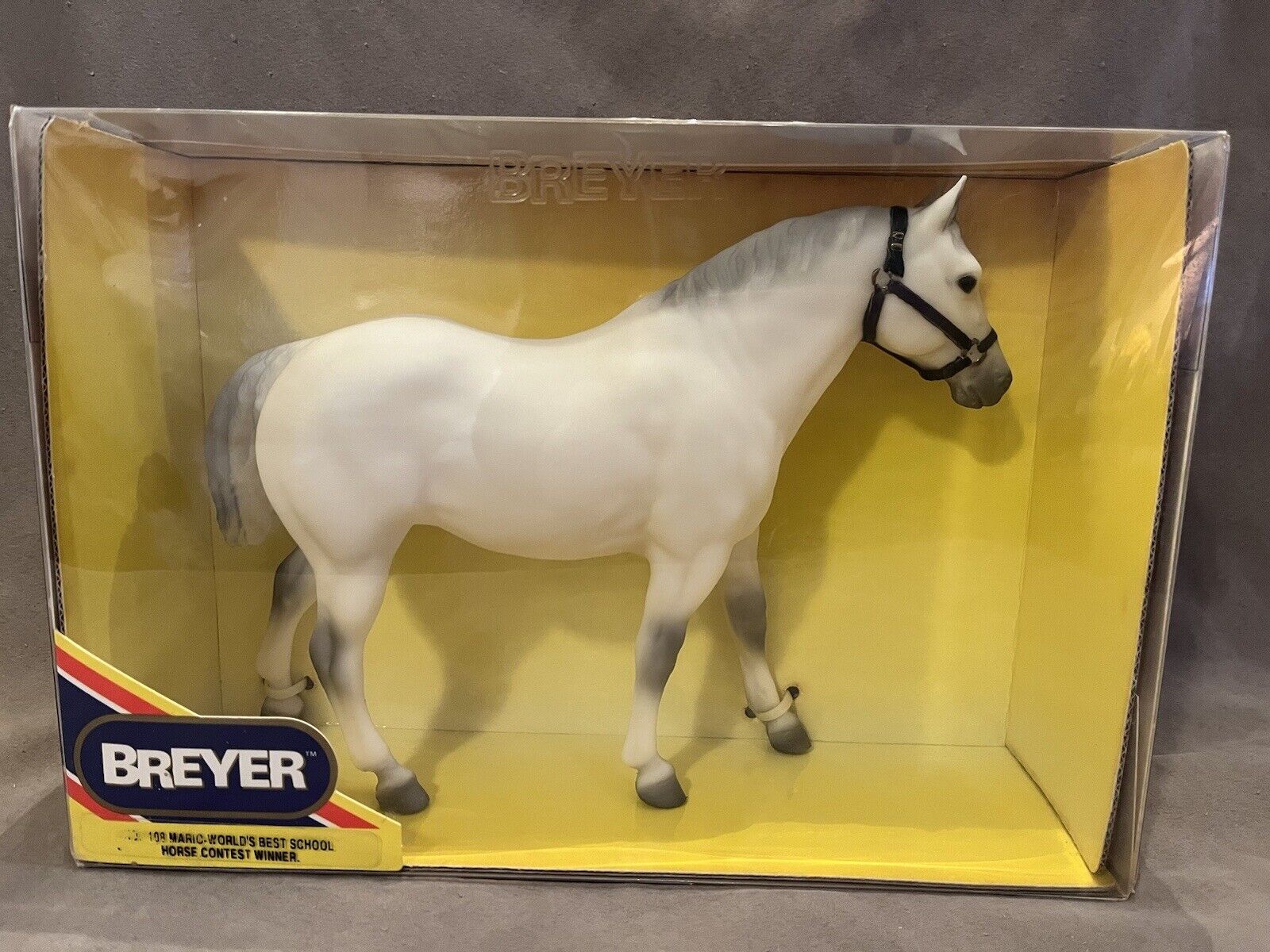 Breyer Model 1108 Mario Worlds Best School Horse Contest Winner Grey QH NIB