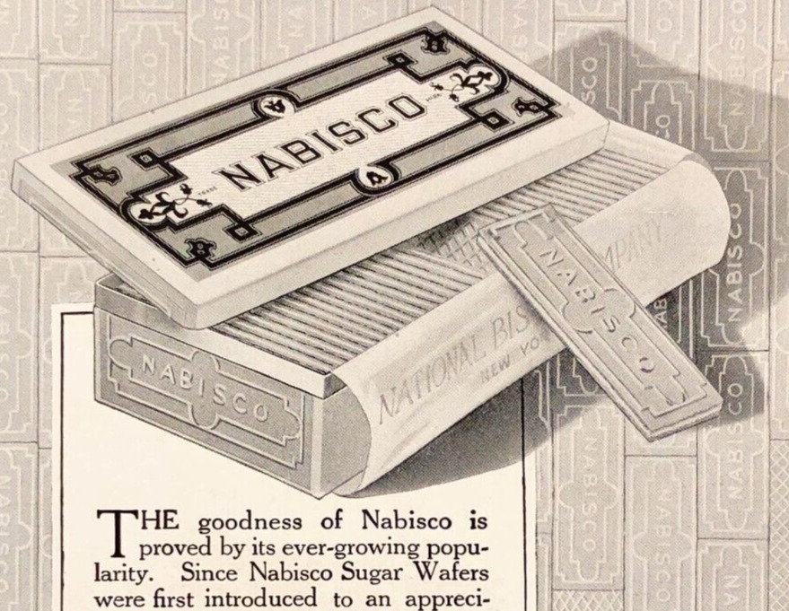 Nabisco Sugar Wafers Cookies Vintage Antique Print Ad 1916