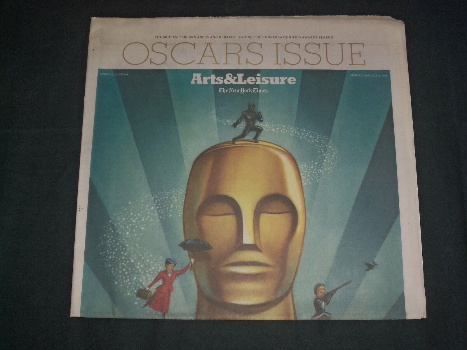2019 JANUARY 6 NEW YORK TIMES ARTS & LEISURE SECTION - OSCARS ISSUE - NP 4026