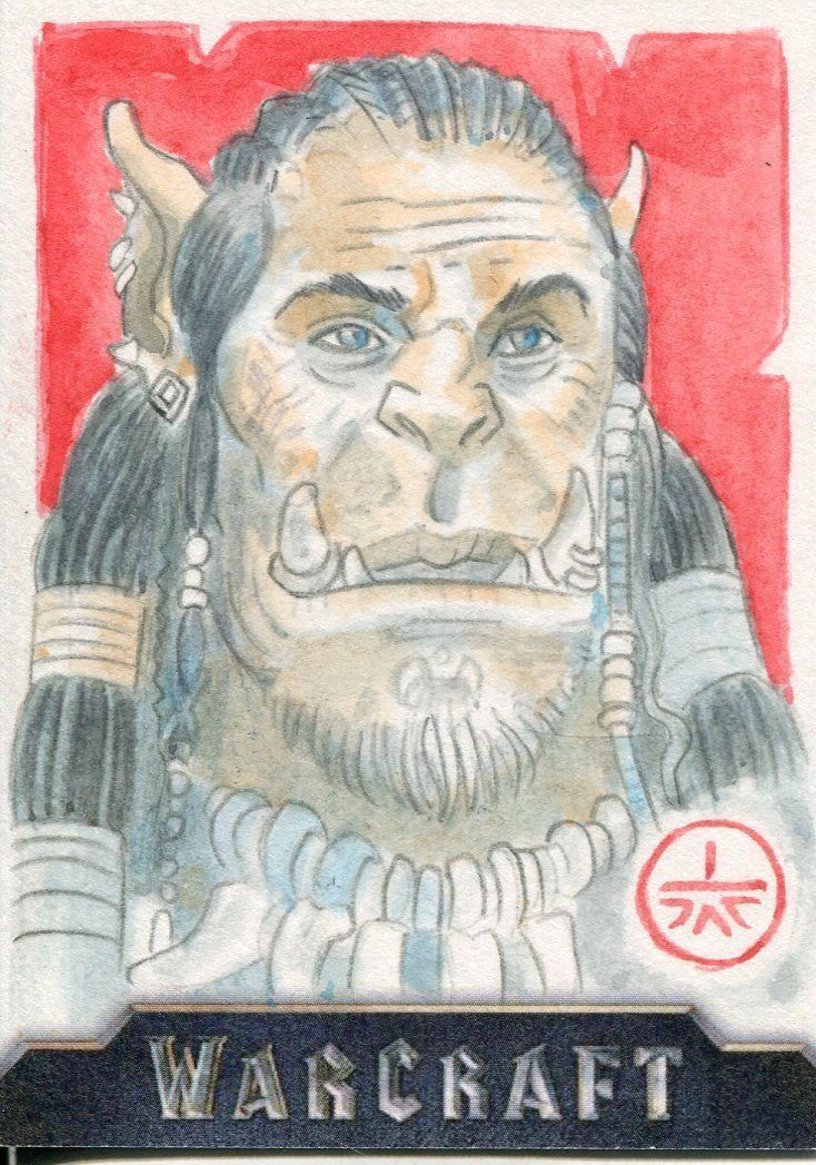 Topps Warcraft The Movie 2016 Sketch Card By Jeff Carlisle