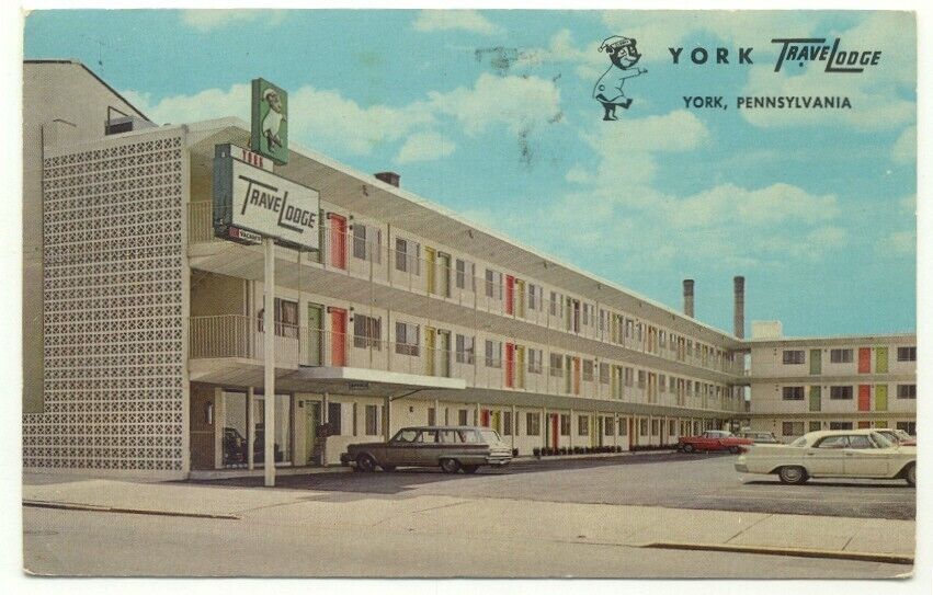 York PA Travelodge Hotel Postcard Pennsylvania