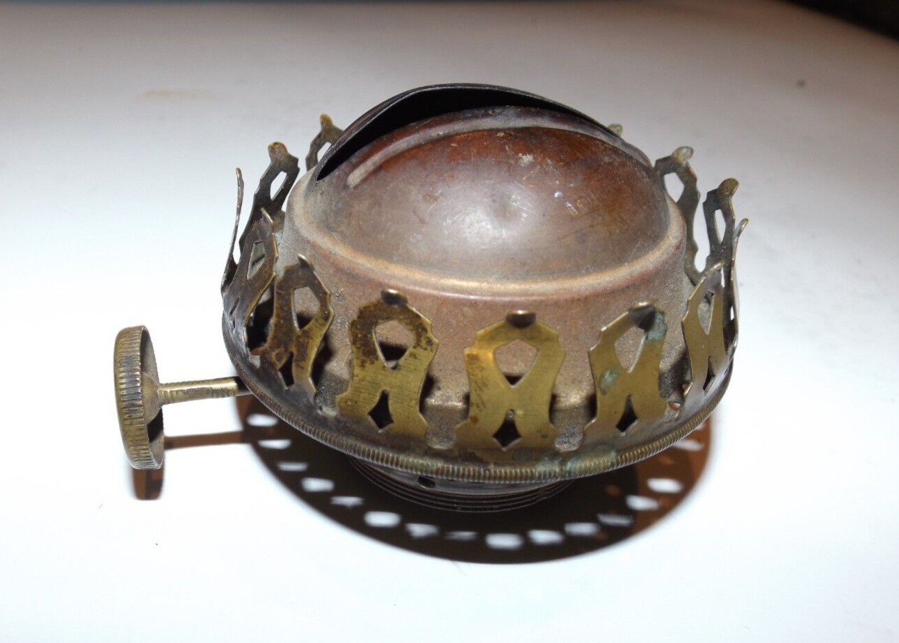 ANTIQUE 1800s Brass OIL LAMP BURNER \