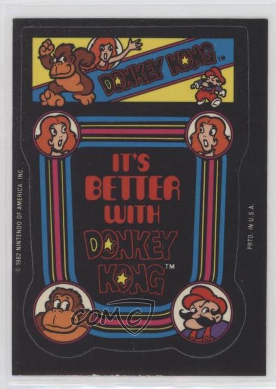 1982 Topps Donkey Kong It's Way Better with Donkey Kong d8k