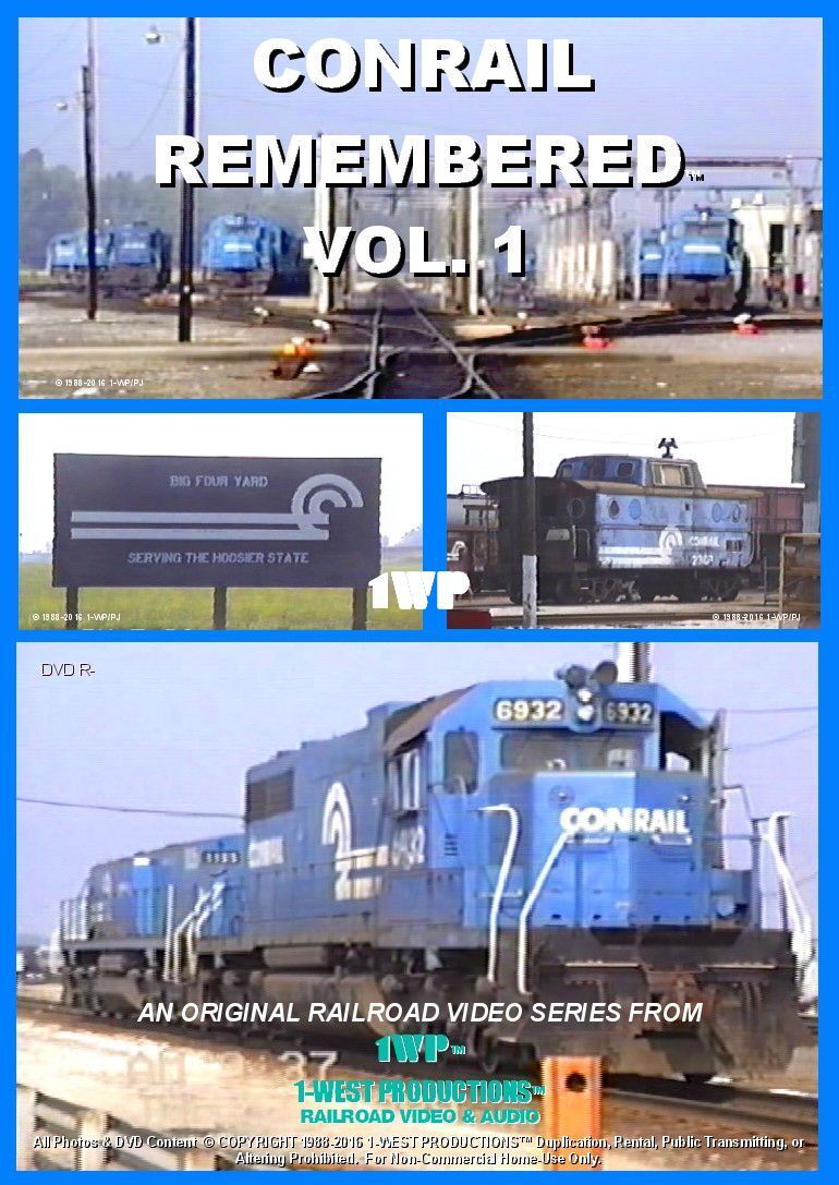 CONRAIL REMEMBERED VOL. 1 Railroad Train DVD Video CR