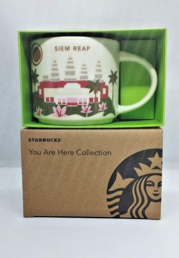 Starbucks Mug Cup  Ceramic New Box Collection 14 FL OZ / 414 ml Siem Reap 2017
