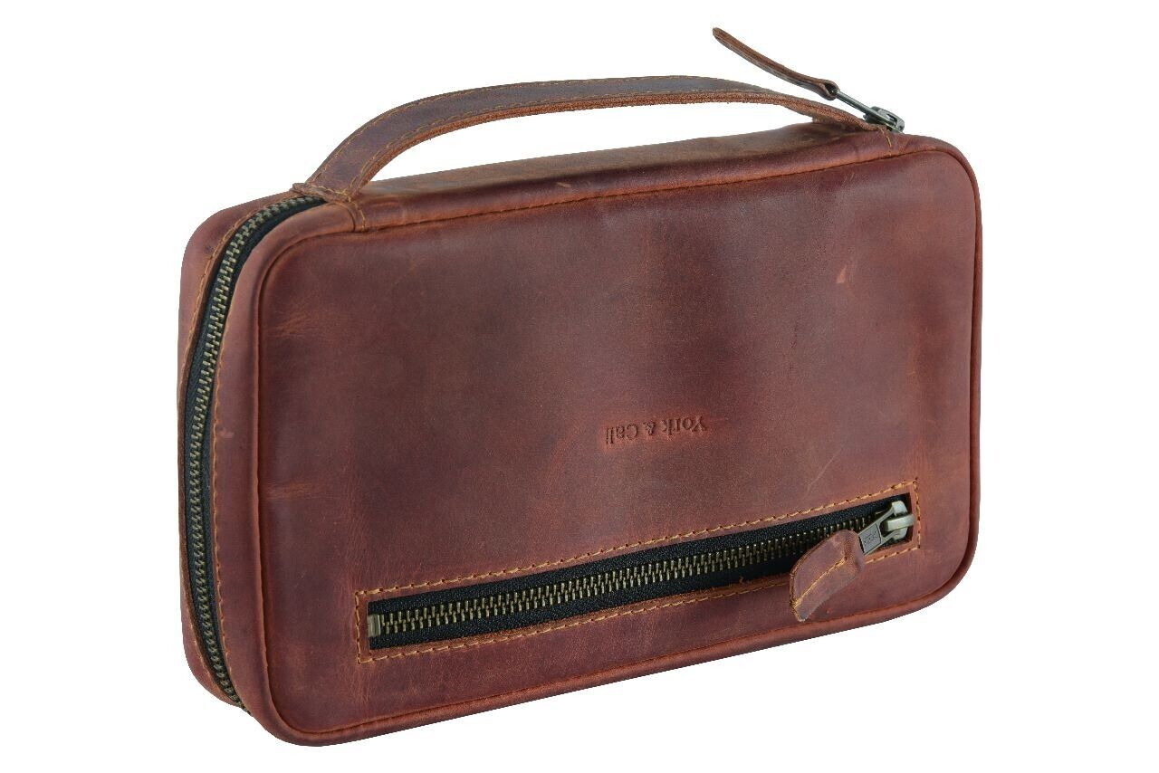 New Gift  Premium Genuine leather cigar travel humidor case