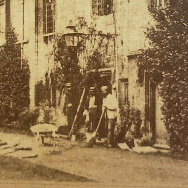 Worcester College Oxford England University Dormitory Street Scene Stereoview