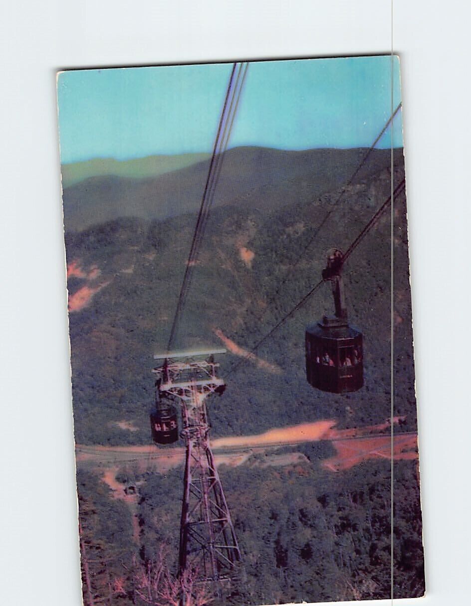 Postcard Cannon Mountain Aerial Tramway Franconia Notch New Hampshire USA